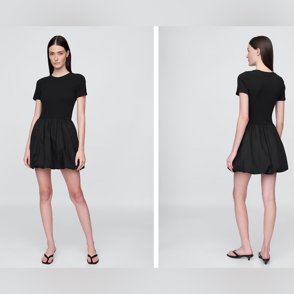 GAP modern mixed media bubble dress - sold out in black! - Picture 1 of 5